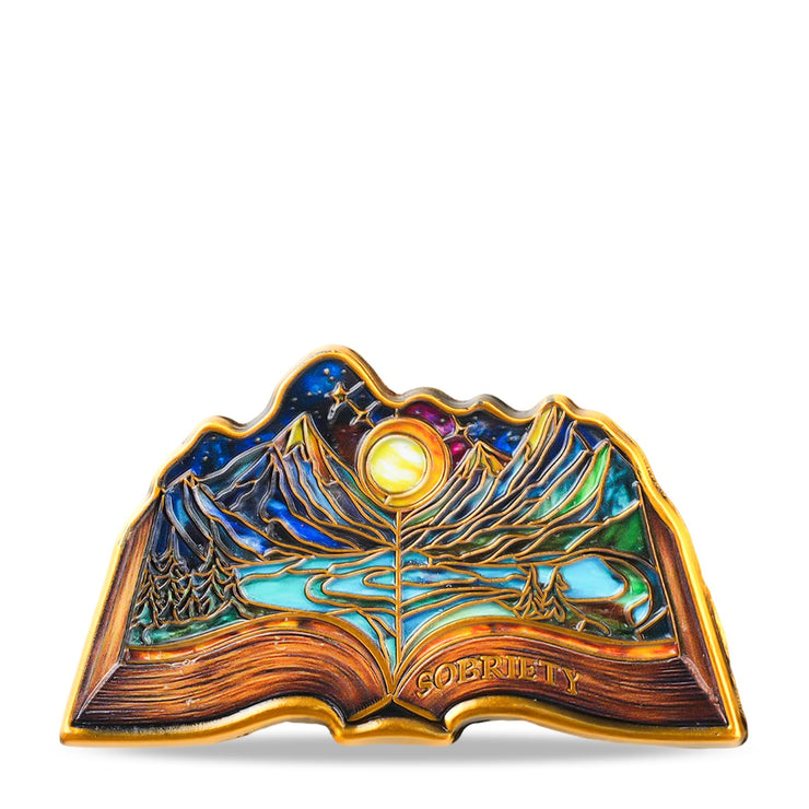 Book of Illusions Mountain Sobriety Coin