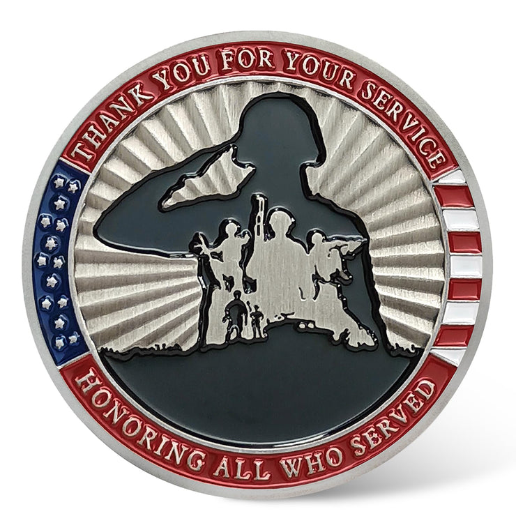 Thank You for Your Service Military Veterans Challenge Coin