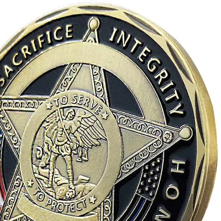 Saint Michael Police Prayer Challenge Coin Thank You for Your Service