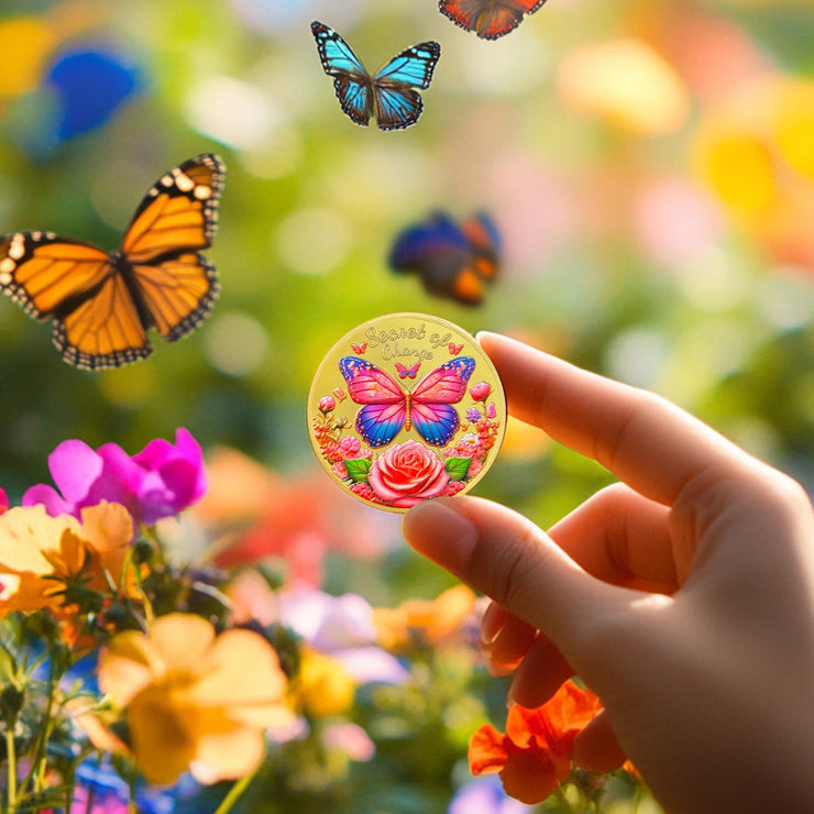 Butterfly Recovery Affirmation Sobriety Coin