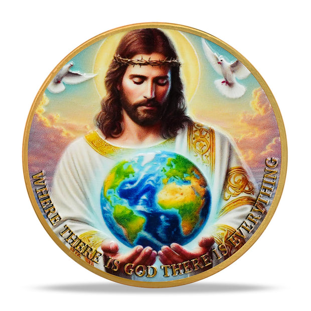 God Loved The World John 3:16 Verse Christian Challenge Coin