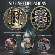 Daily Stoic Reminder Skull Challenge Memento Mori Coin