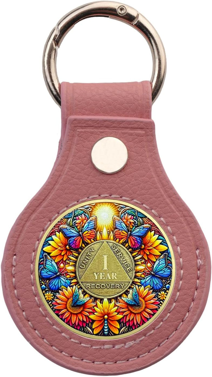 Handmade Premium Leather Coin Holder Keychain