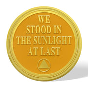 Colourful Sea Gold Sunrise Sobriety Coin