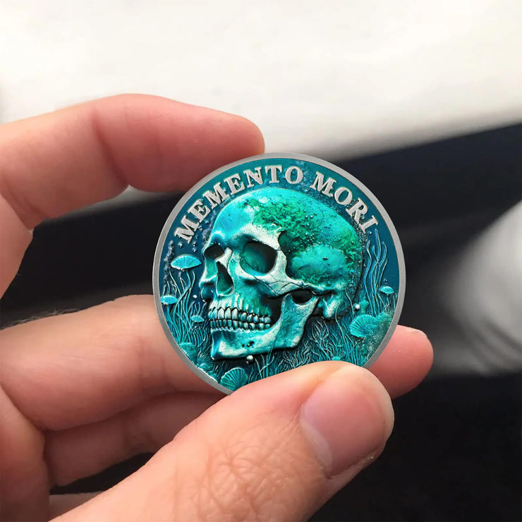 Memento Mori Coin Skull Challenge Coin