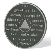 Personalized Double Flower Black Butterfly Sobriety Coin