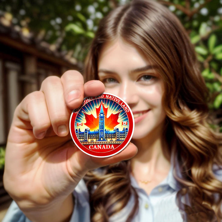 Honoring Canadian Independence Maple Leaf Canada Military Challenge Coin