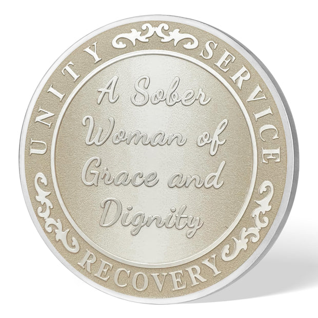 Purple Butterfly Fairy Sobriety Coin