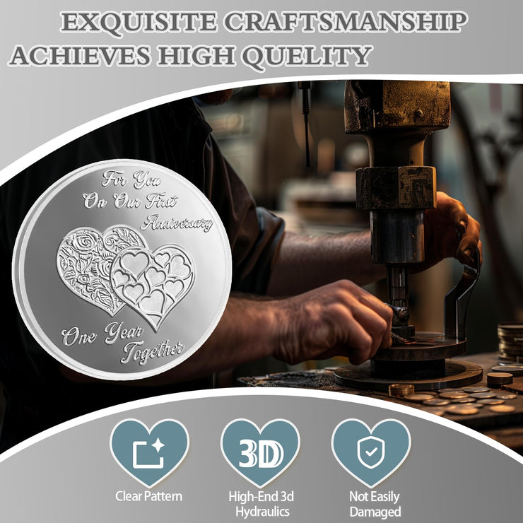 We Are Together 1st Wedding Anniversary Coin