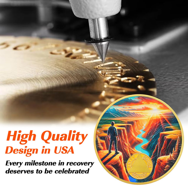 Canyon of Strength Sobriety Coin