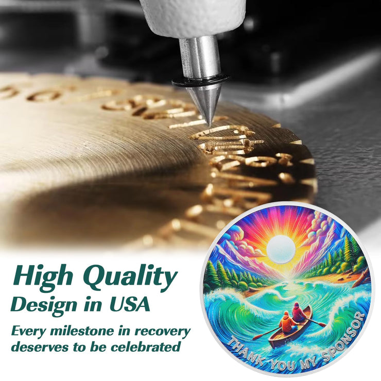 Thank You My Sponsor Sobriety Coin