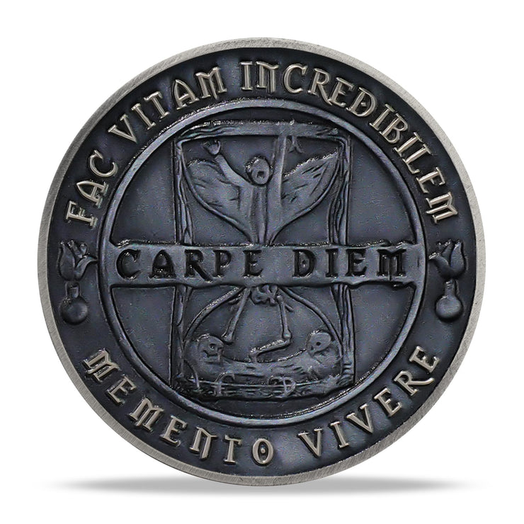 Carpe Diem Motivational Stoicism Memento Mori Challenge Coin