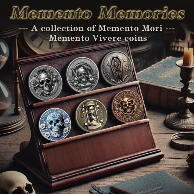 Daily Stoic Reminder Memento Mori Coin Skull Challenge Coins
