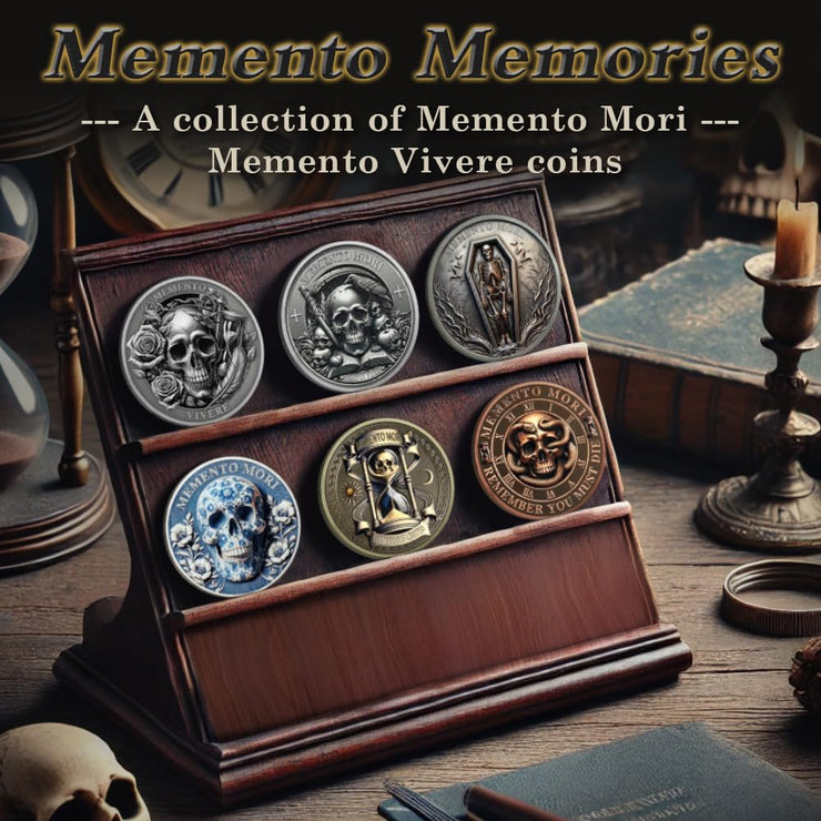 Stoic Reminder Memento Mori Coin Skull Challenge Coins