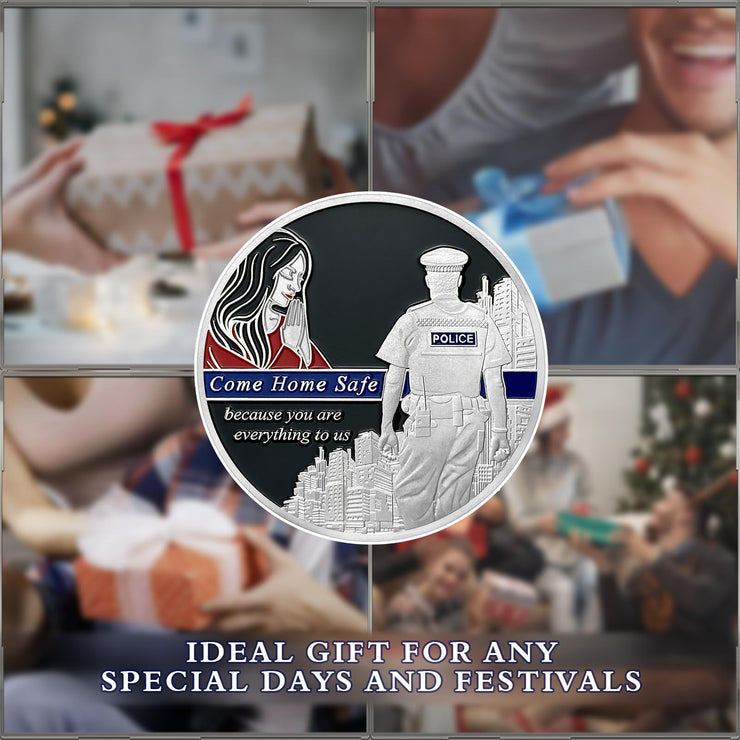 Come Home Safe Police Officer Challenge Coin