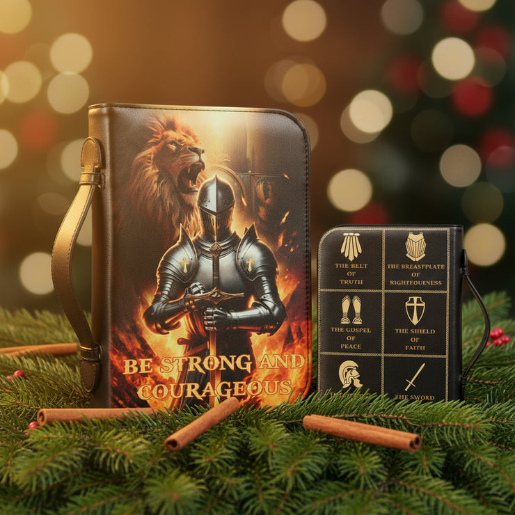 Religious Bible Pattern Leather Personalized Knight Bible Cover