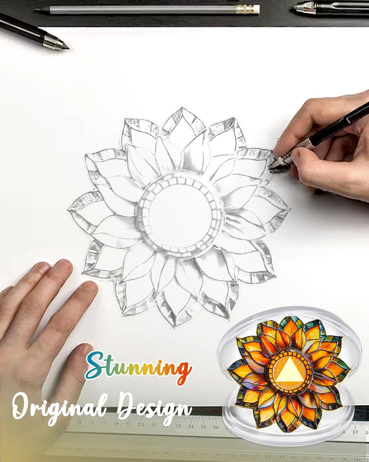 Personalized Sunflower Sobriety Coin