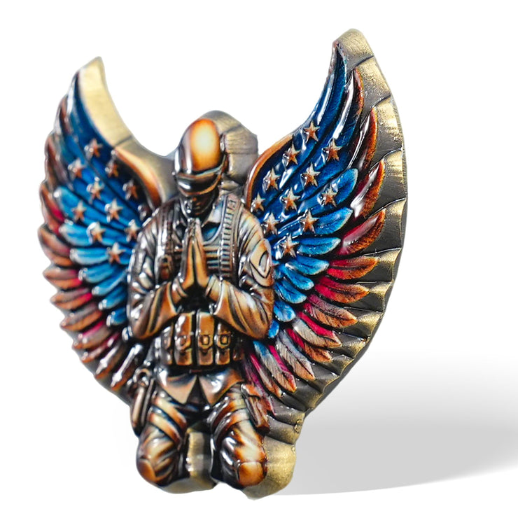 Guardian Wings Shaped Appreciation Veterans Challenge Coins