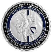 US Thin Blue Line Police Officers Spartan Warriors Challenge Coin