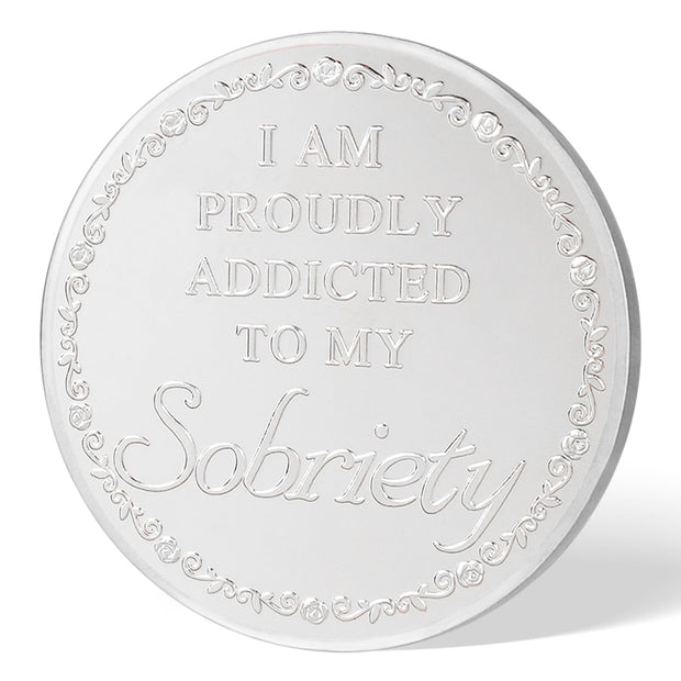Rainbow Dancer Motivational Quote Sobriety Coin for Women