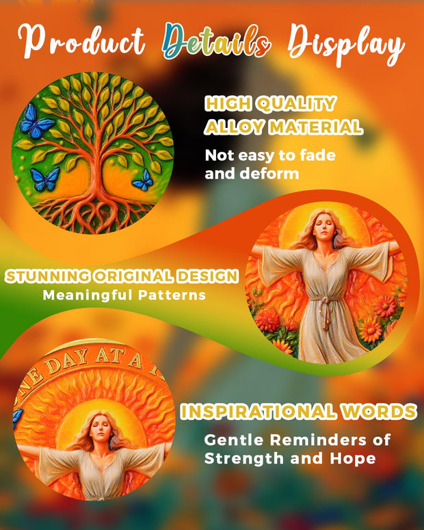 Tree of Life One Day at A Time Sobriety Coin