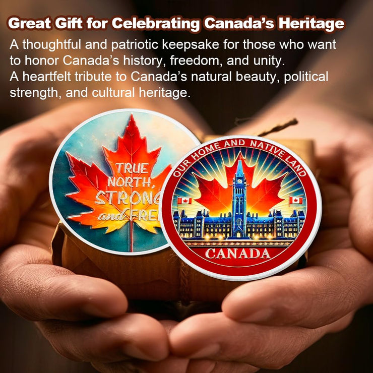 Canadian Parliament & Maple Leaf Challenge Coin