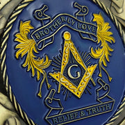 Masonic Coin Blue Lodge Master Mason Freemasonry Collectible Gift - Brotherly Love