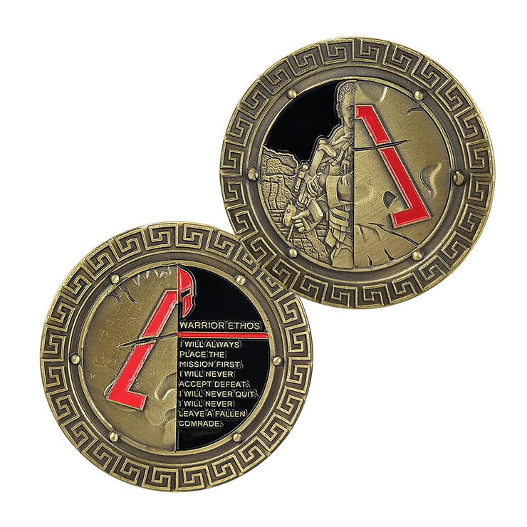 Spartan Warrior Ethos Military Challenge Coin