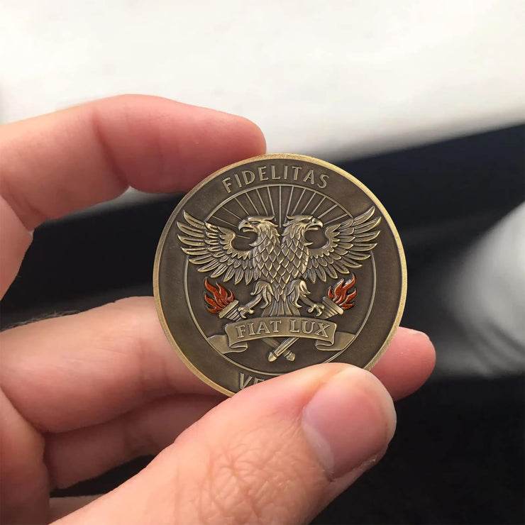 Fidelitas Veritas Fiat Lux Masonic Commemorative Coin