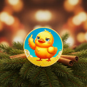 Cute Yellow Duck Middle Finger Challenge Coin