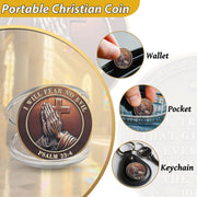 I Will Fear No Evil The Lords Prayer Christian Challenge Coin