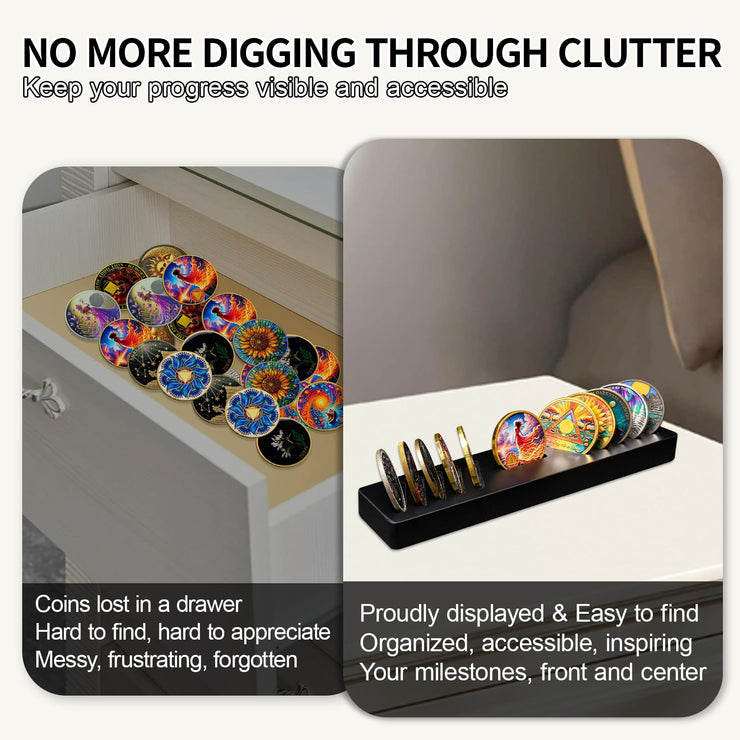 Solid Wood AA Coin Holder Display