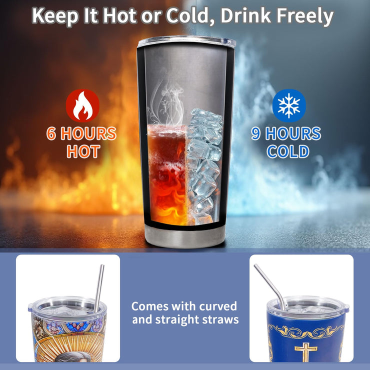 20 Oz Stainless Steel Tumbler, Double-layer 304 Vacuum Insulated Cup