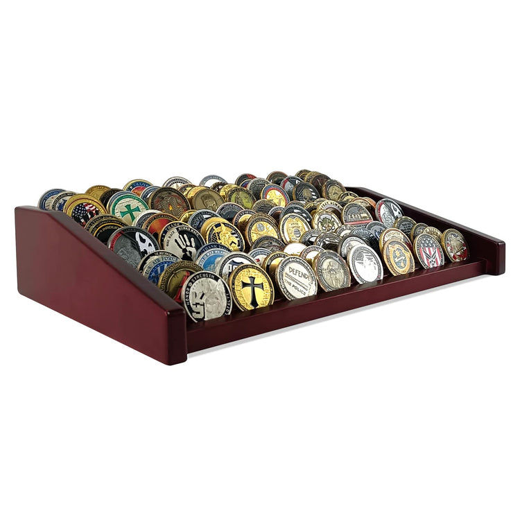 12 Rows Military Challenge Coin Holder Display Case Holds 90-100 Coins