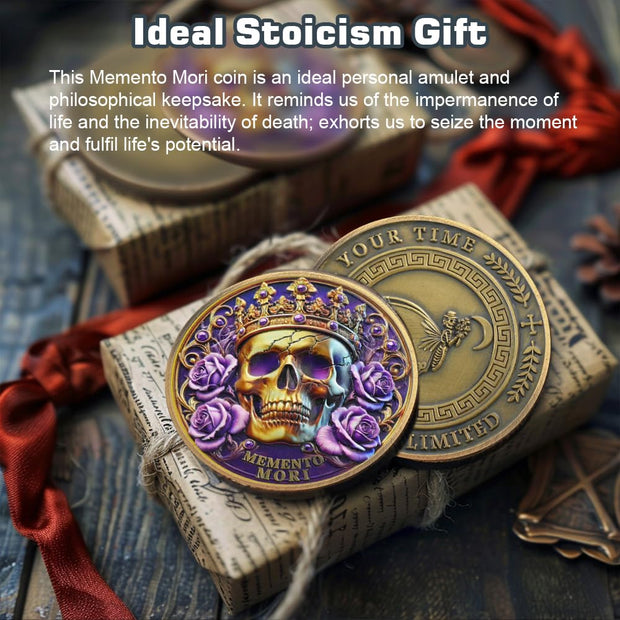 Your Time is Limited Inspirational Stoicism Memento Mori Coin