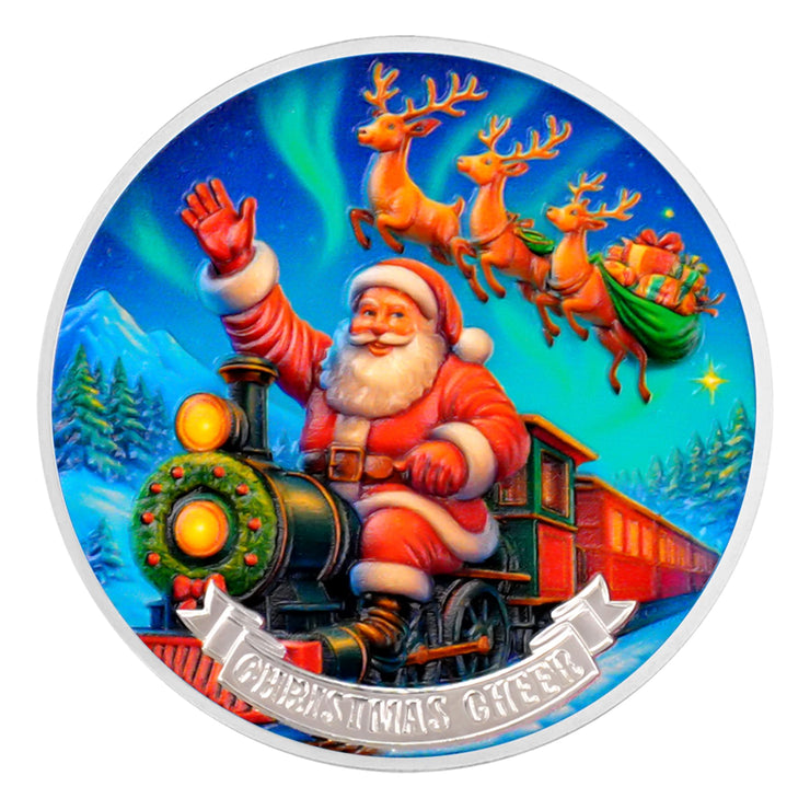 Santa Claus Train Tour Christmas Commemorative Coin