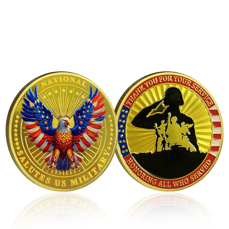 National Salutes US Military Veteran Challenge Coins