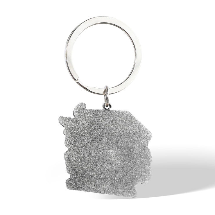 Unique Metal Steel Flame Trash Can Keychain