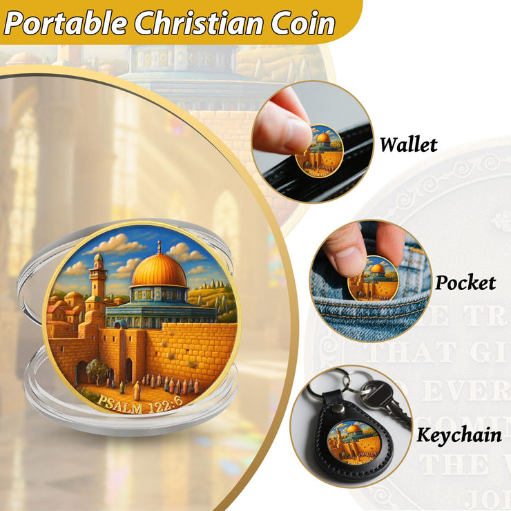 Jerusalem Peace Commemorative Christian Challenge Coin