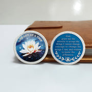 Lotus AA Sobriety Chip One Day at a Time Recovery Coin