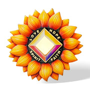 Personalized Sunflower Recovery Medallion Sobriety Coin with Serenity Message Love, Hope, Spirit & Faith Token Just for Today