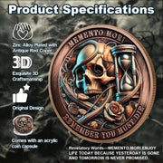 Tempus Fugit EDC Stoic Token Timeless Reminder of Life Memento Mori Coin