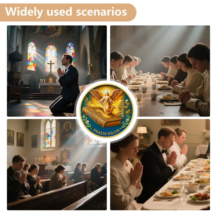 Flying Angels Religious Psalm 119:105 Challenge Coins