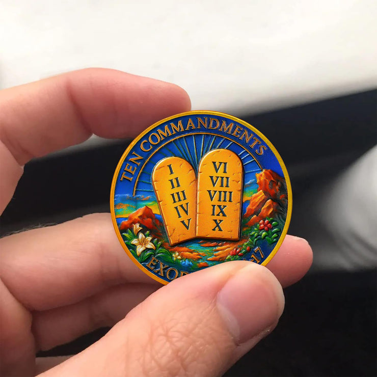 I Am The Lord Your God Ten Commandments Christian Challenge Coin