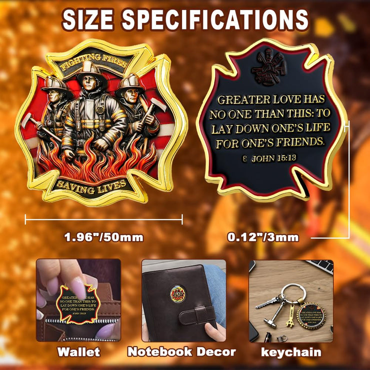 Firefighter Bravery Sacrifice Duty Coin