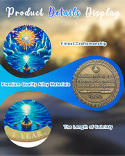 Sun and Snow Sobriety Coin