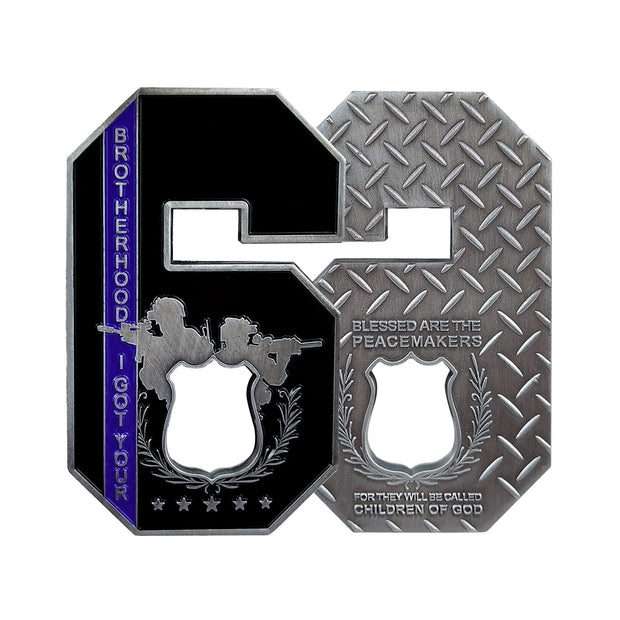 The Blue Line Got Your Six-Brotherhood Police Challenge Coin