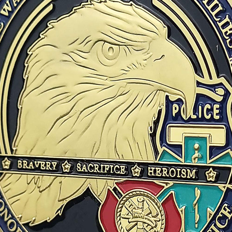 First Responders Hero Challenge Coin American EMS Police Firefighter Coin