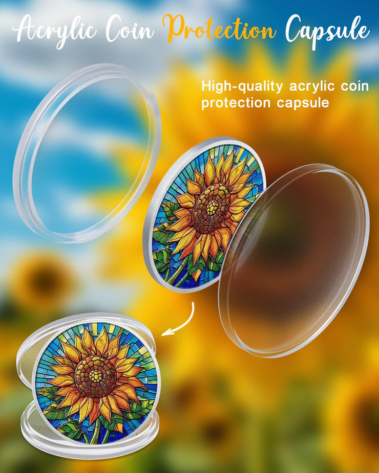 Sunflower Sobriety Coin