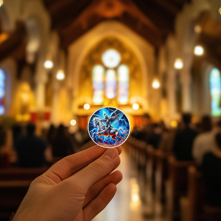 Archangel Warrior Victory Deuteronomy Christian Challenge Coin